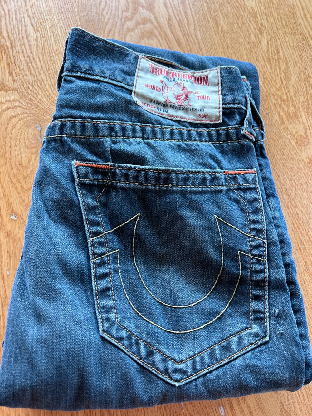 Men’s True Religion Slim Straight leg Jeans size 30X32. Rn#112790 - Picture 2 of 12